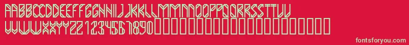 YumaRegular Font – Green Fonts on Red Background