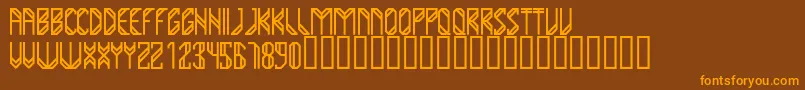 YumaRegular Font – Orange Fonts on Brown Background