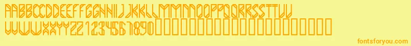 YumaRegular Font – Orange Fonts on Yellow Background