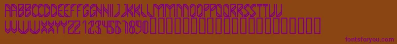 YumaRegular Font – Purple Fonts on Brown Background