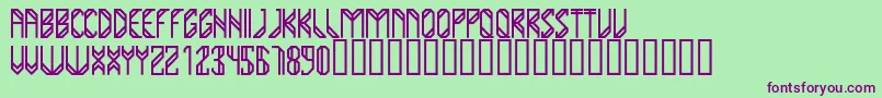 YumaRegular Font – Purple Fonts on Green Background