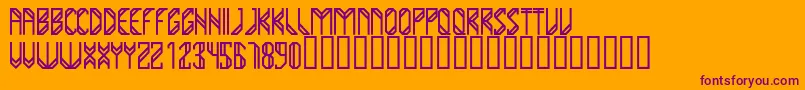 YumaRegular Font – Purple Fonts on Orange Background