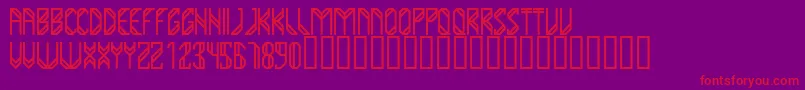 YumaRegular Font – Red Fonts on Purple Background