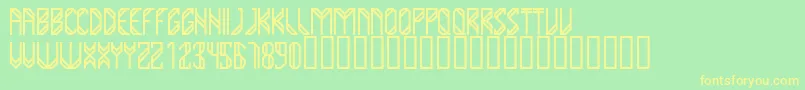 YumaRegular Font – Yellow Fonts on Green Background