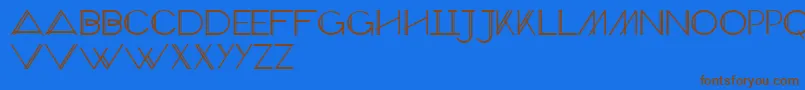 VeronExtra Font – Brown Fonts on Blue Background