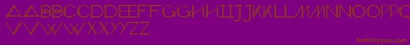 VeronExtra-Schriftart – Braune Schriften auf violettem Hintergrund