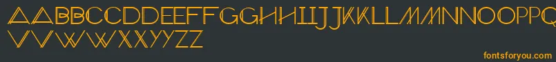 VeronExtra Font – Orange Fonts on Black Background