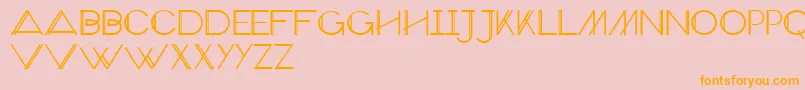 VeronExtra-Schriftart – Orangefarbene Schriften auf rosa Hintergrund