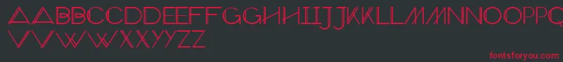 VeronExtra-Schriftart – Rote Schriften auf schwarzem Hintergrund
