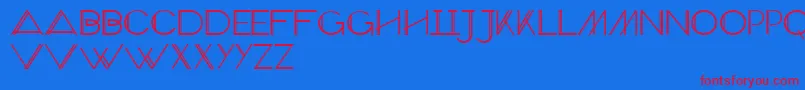 VeronExtra Font – Red Fonts on Blue Background