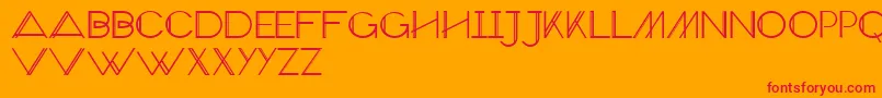 VeronExtra-Schriftart – Rote Schriften auf orangefarbenem Hintergrund