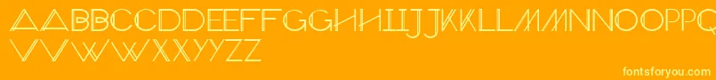 Police VeronExtra – polices jaunes sur fond orange