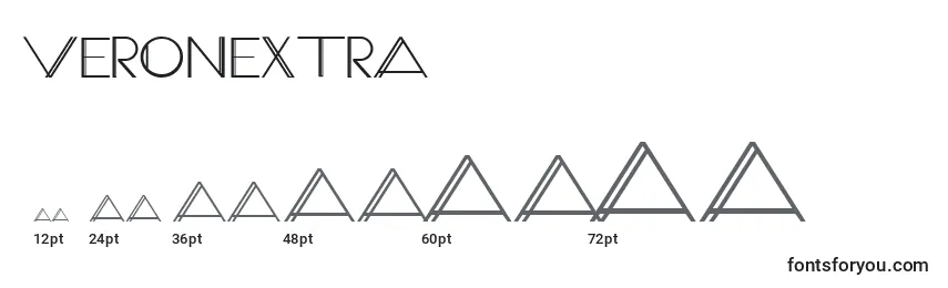 Размеры шрифта VeronExtra