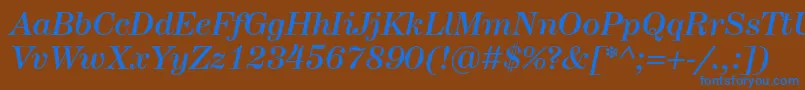 HerculesmediumItalic Font – Blue Fonts on Brown Background