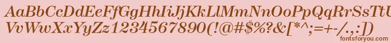 Шрифт HerculesmediumItalic – коричневые шрифты на розовом фоне