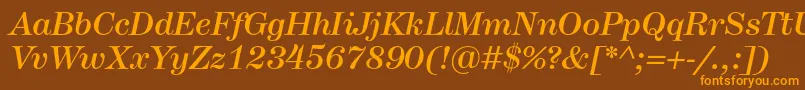 HerculesmediumItalic Font – Orange Fonts on Brown Background