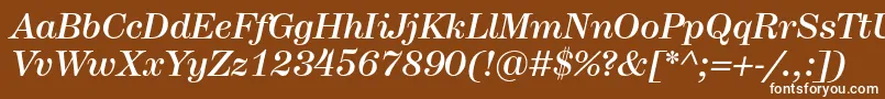 Шрифт HerculesmediumItalic – белые шрифты на коричневом фоне