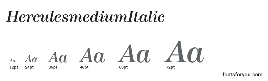 HerculesmediumItalic Font Sizes