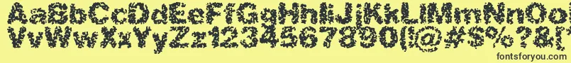 Aspastic Font – Black Fonts on Yellow Background