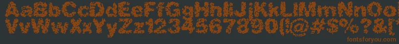 Aspastic Font – Brown Fonts on Black Background