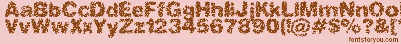 Aspastic Font – Brown Fonts on Pink Background