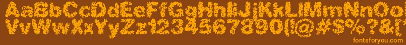 Шрифт Aspastic – оранжевые шрифты на коричневом фоне