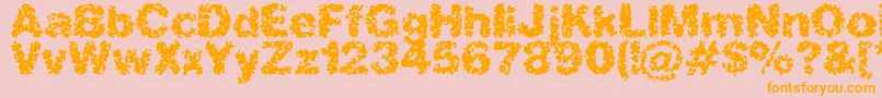 Aspastic Font – Orange Fonts on Pink Background