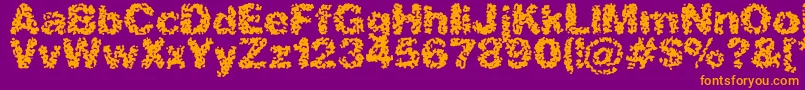Aspastic Font – Orange Fonts on Purple Background