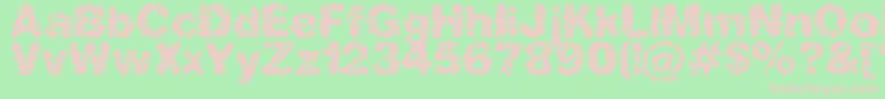 Aspastic Font – Pink Fonts on Green Background