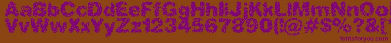 Aspastic Font – Purple Fonts on Brown Background