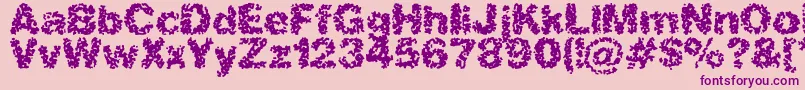 Aspastic Font – Purple Fonts on Pink Background