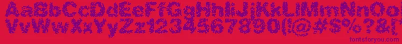 Aspastic Font – Purple Fonts on Red Background