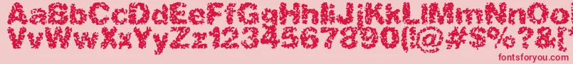 Aspastic Font – Red Fonts on Pink Background
