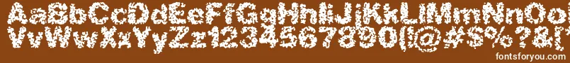 Aspastic Font – White Fonts on Brown Background