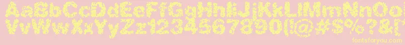 Aspastic Font – Yellow Fonts on Pink Background