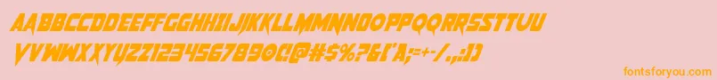 Pistoleercondital2 Font – Orange Fonts on Pink Background