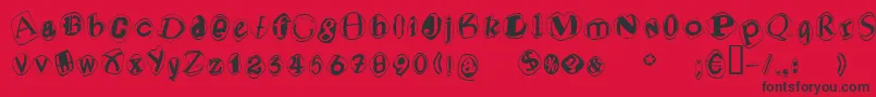 Blacmv Font – Black Fonts on Red Background