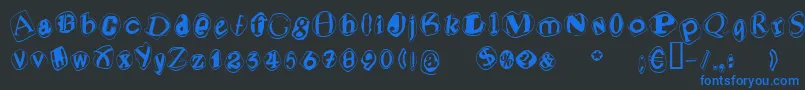 Blacmv Font – Blue Fonts on Black Background