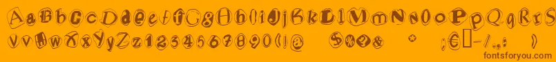 Blacmv Font – Brown Fonts on Orange Background