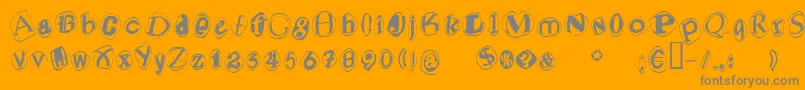 Blacmv Font – Gray Fonts on Orange Background