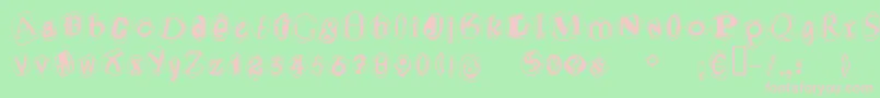 Blacmv Font – Pink Fonts on Green Background