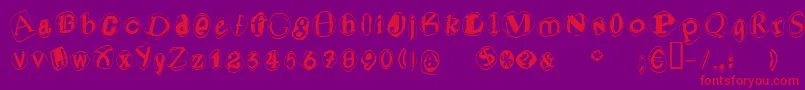 Blacmv Font – Red Fonts on Purple Background