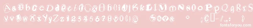 Blacmv Font – White Fonts on Pink Background