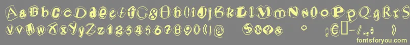 Blacmv Font – Yellow Fonts on Gray Background