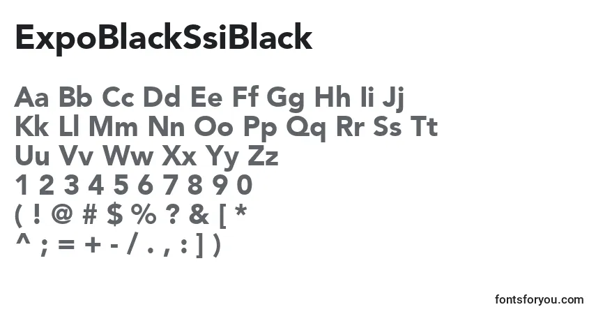 A fonte ExpoBlackSsiBlack – alfabeto, números, caracteres especiais