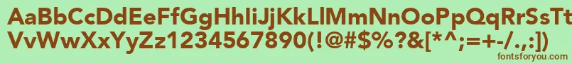 ExpoBlackSsiBlack-fontti – ruskeat fontit vihreällä taustalla