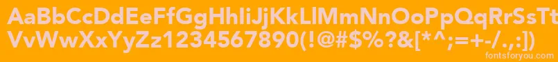 ExpoBlackSsiBlack-fontti – vaaleanpunaiset fontit oranssilla taustalla
