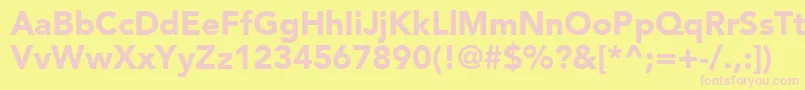 フォントExpoBlackSsiBlack – ピンクのフォント、黄色の背景