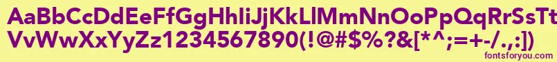 ExpoBlackSsiBlack Font – Purple Fonts on Yellow Background