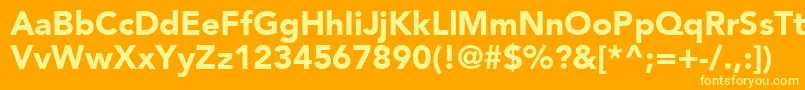 ExpoBlackSsiBlack Font – Yellow Fonts on Orange Background